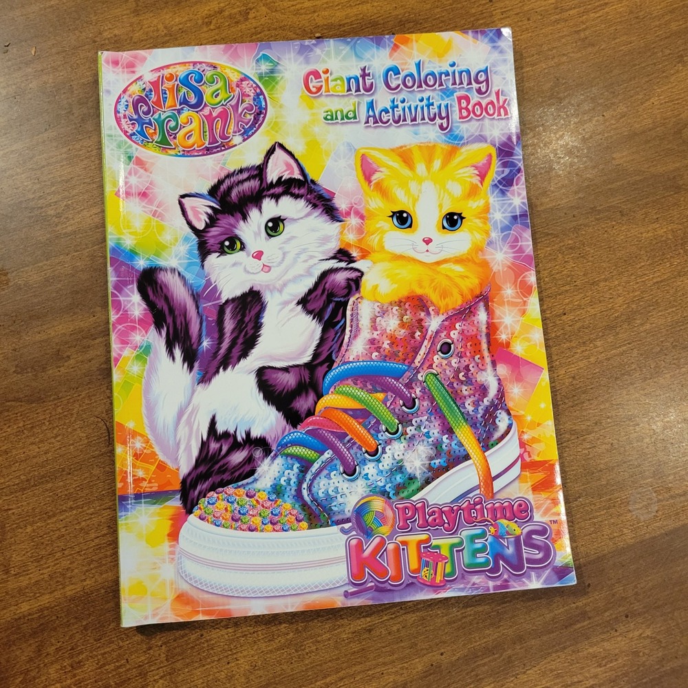 Lisa Frank Playtime Kittens Giant Coloring Activity Book 2015 Rainbow Unused